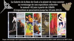 Galerie Baie de cook-Invitation vernissage
